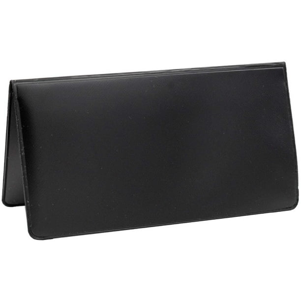 Grey Vinyl Checkbook Cover